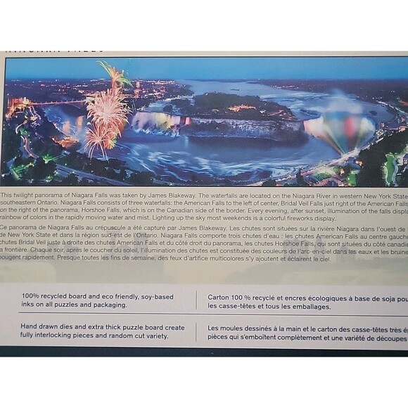Niagara Falls Master Pieces NFL 1000 Piece Panoramic Puzzle New - Picture 3 of 10